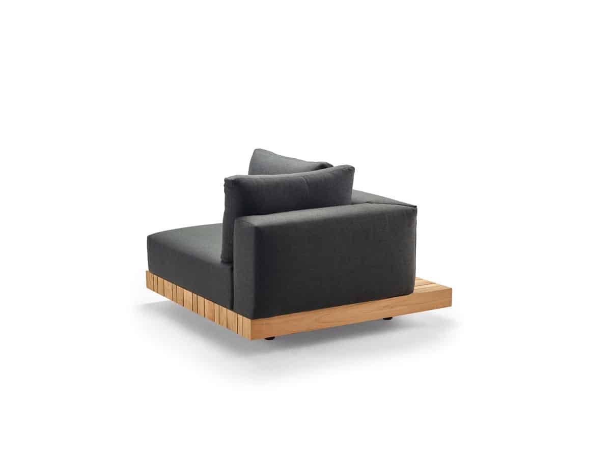 PLATEAU L Module Corner left, incl. Cushions standard / weatherproof