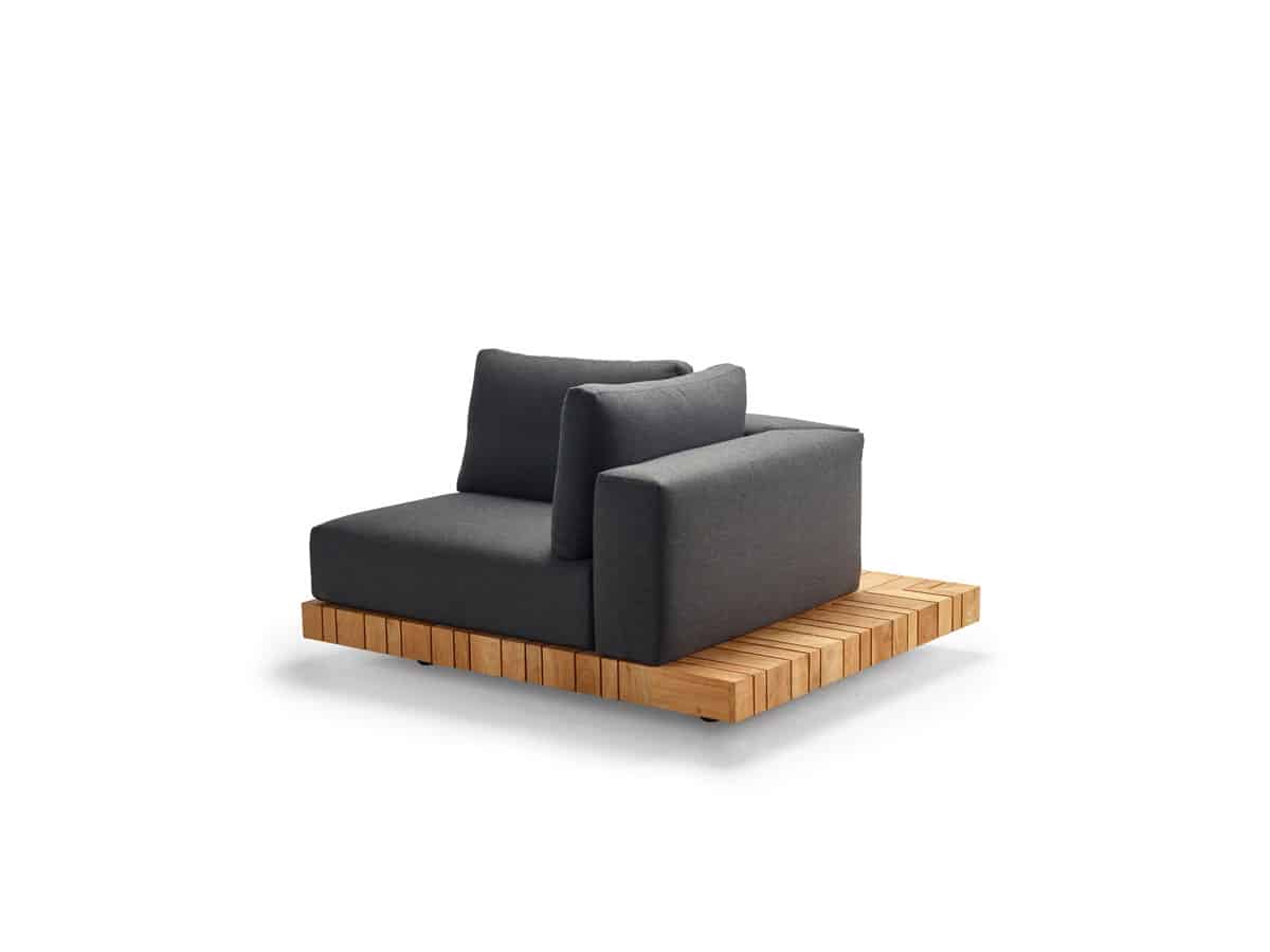 PLATEAU XL Module left + Cornertable, incl. Cushions standard / weatherproof